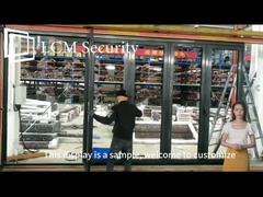 الأبواب المنسدلة الأفقية من الزجاج من الألومنيوم الأبواب المنسدلة مزدوجة الزجاج